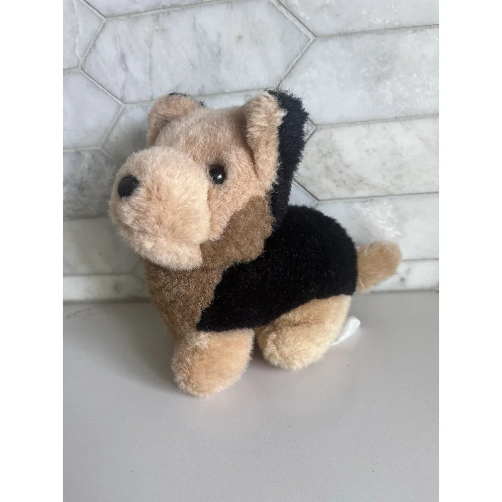 Vintage German Shepard Puppy Stuffed Plush Animal Puppy Dog Small 6